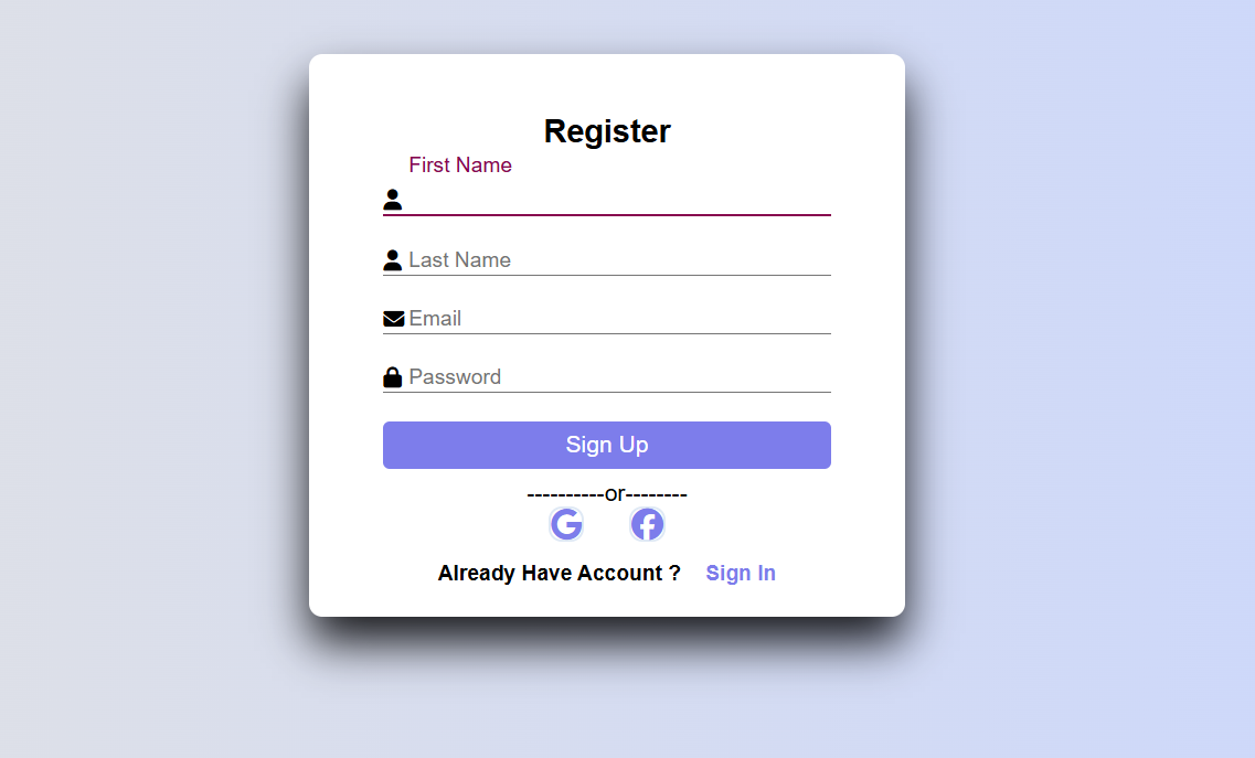 Login and Registration System